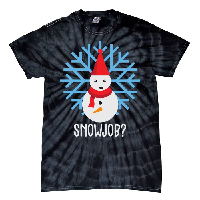 Snow Job Funny Snowman Tie-Dye T-Shirt