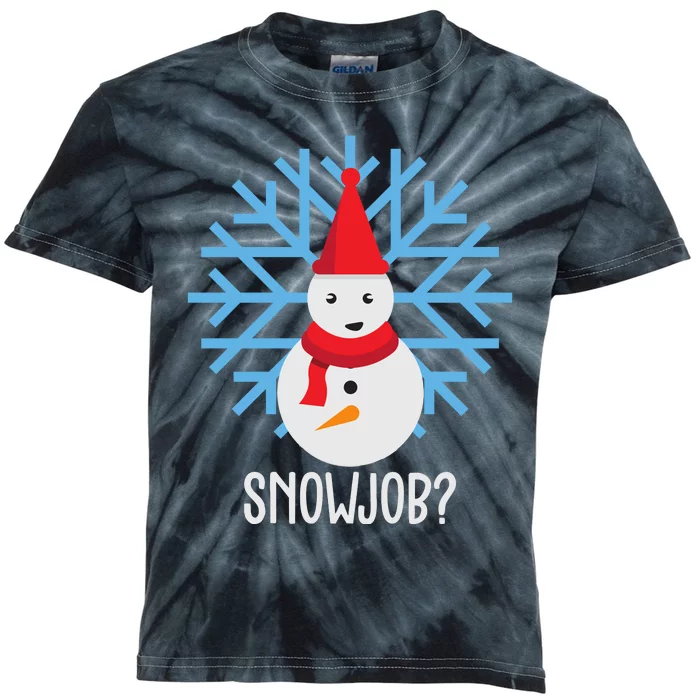 Snow Job Funny Snowman Kids Tie-Dye T-Shirt