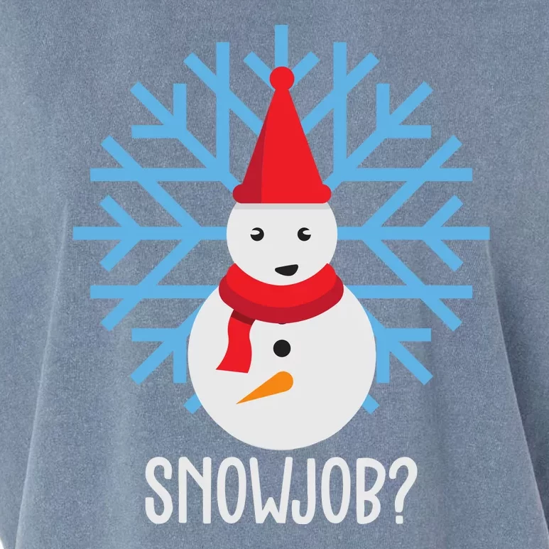 Snow Job Funny Snowman Garment-Dyed Women's Muscle Tee