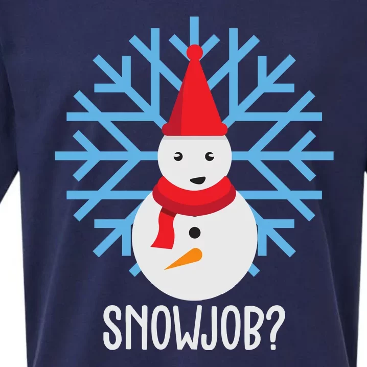 Snow Job Funny Snowman Sueded Cloud Jersey T-Shirt