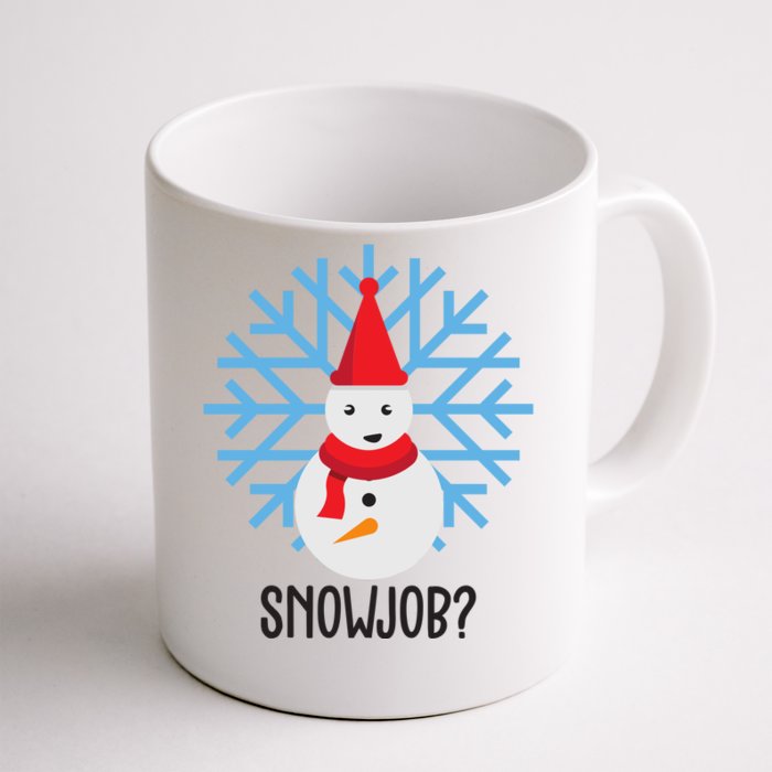 Snow Job Funny Snowman Front & Back Coffee Mug