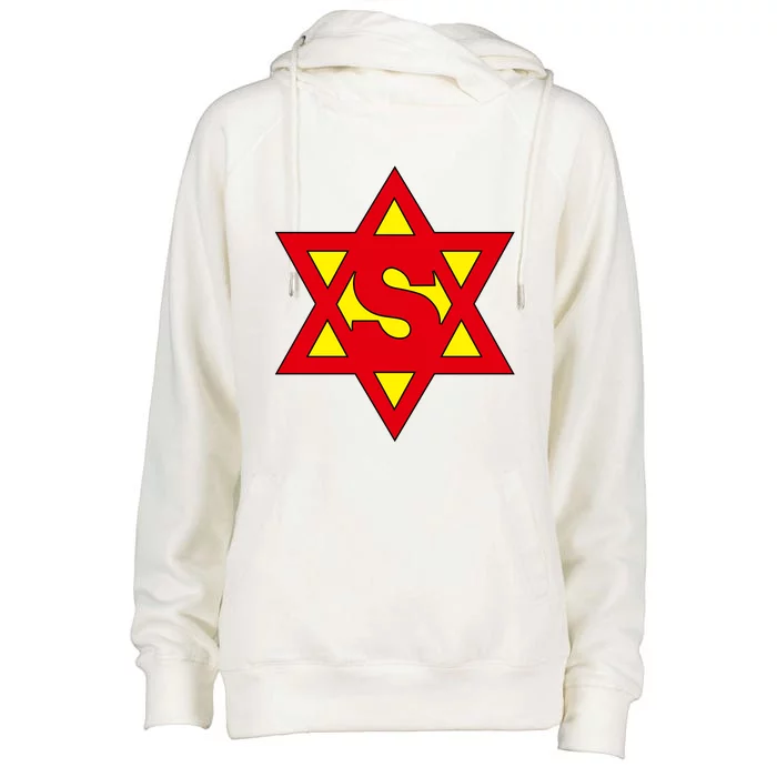 Super Jew Funny SuperJew 28 Womens Funnel Neck Pullover Hood