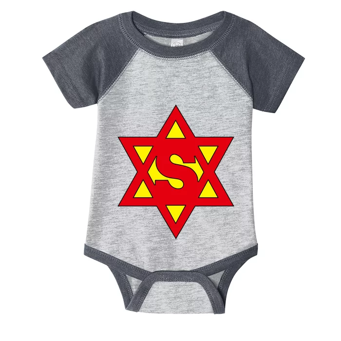 Super Jew Funny SuperJew 28 Infant Baby Jersey Bodysuit