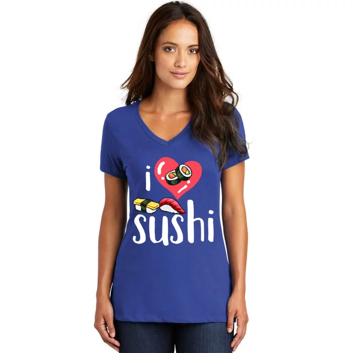 Sushi Japanese Food Sushi Lover Gift Women's V-Neck T-Shirt