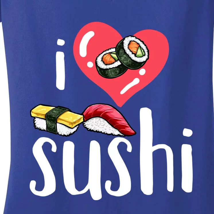 Sushi Japanese Food Sushi Lover Gift Women's V-Neck T-Shirt