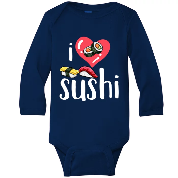 Sushi Japanese Food Sushi Lover Gift Baby Long Sleeve Bodysuit