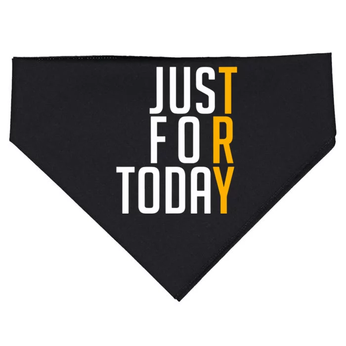 Sober Just For Today Try Sobriety USA-Made Doggie Bandana