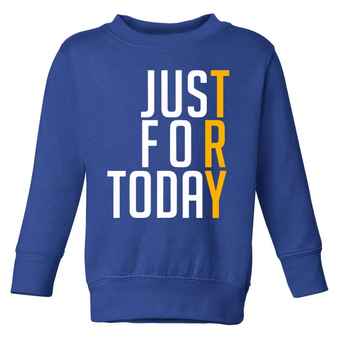 Sober Just For Today Try Toddler Sweatshirt