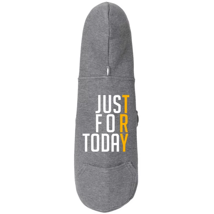 Sober Just For Today Try Doggie 3-End Fleece Hoodie