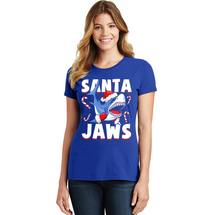 Santa Jaws Funny Christmas Shark Gift Cool Gift Women's T-Shirt