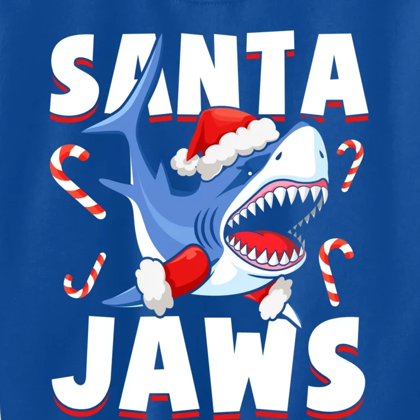 Santa Jaws Funny Christmas Shark Gift Cool Gift Kids Sweatshirt