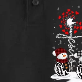 Snowman Jesus Faith Hope Love Christian Xmas Heart Cross Dry Zone Grid Performance Polo