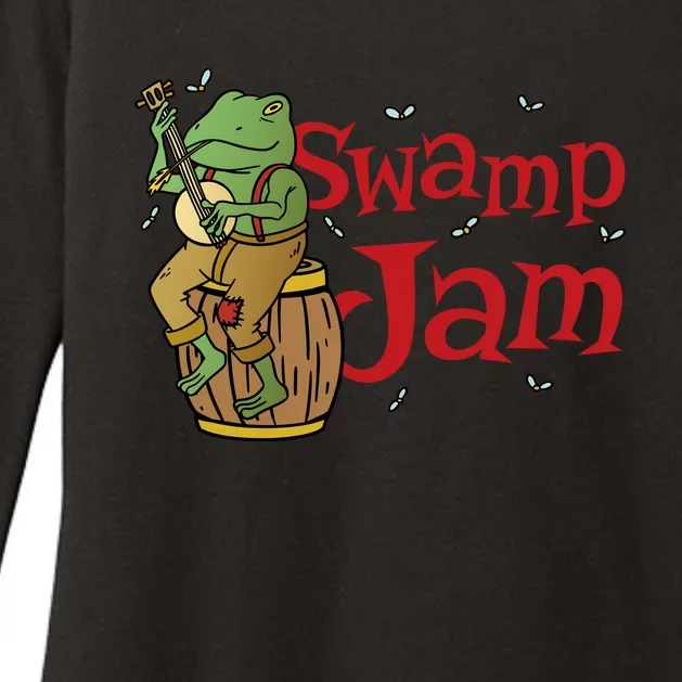 Swamp Jam Gator Musician Womens CVC Long Sleeve Shirt