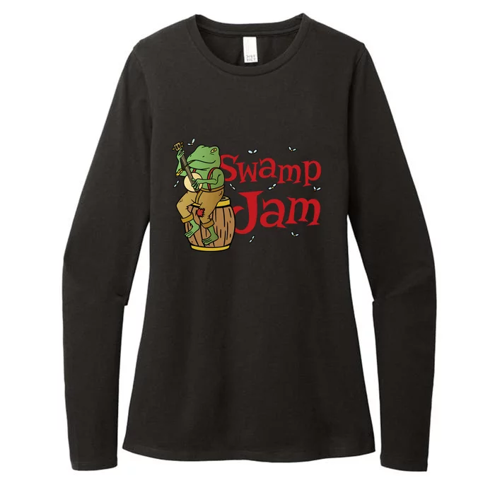 Swamp Jam Gator Musician Womens CVC Long Sleeve Shirt