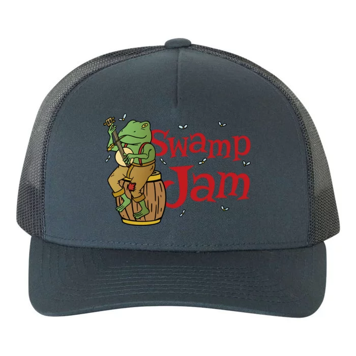 Swamp Jam Gator Musician Yupoong Adult 5-Panel Trucker Hat