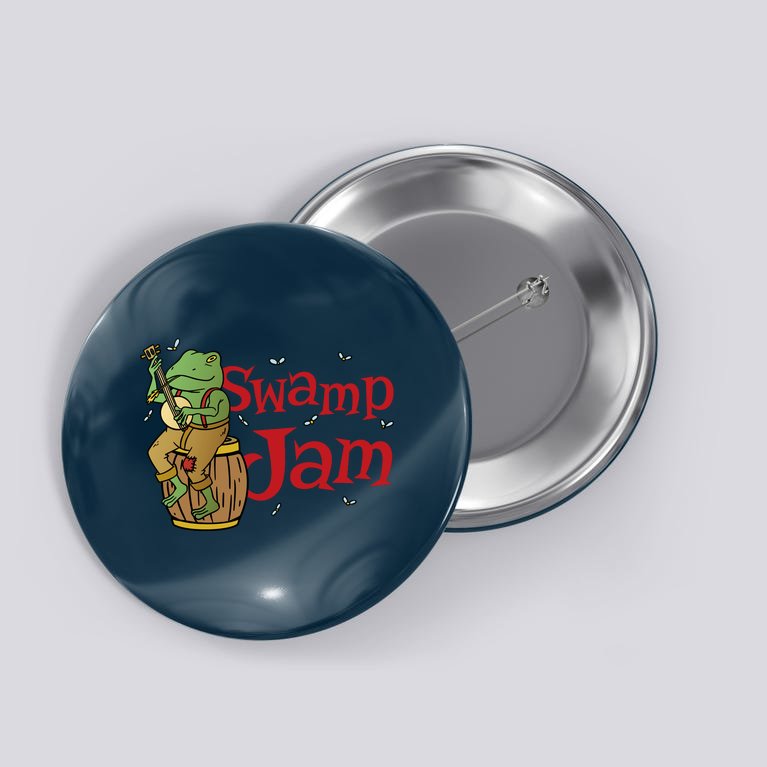 Swamp Jam Gator Musician Button