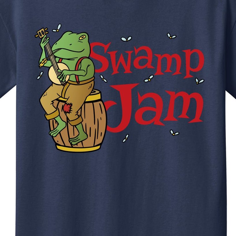 Swamp Jam Gator Musician Kids T-Shirt