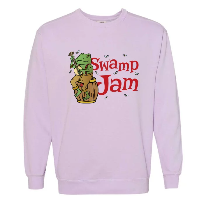 Swamp Jam Gator Musician Garment-Dyed Sweatshirt