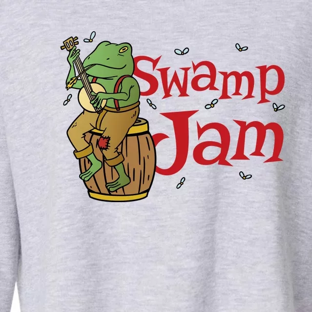 Swamp Jam Gator Musician Cropped Pullover Crew