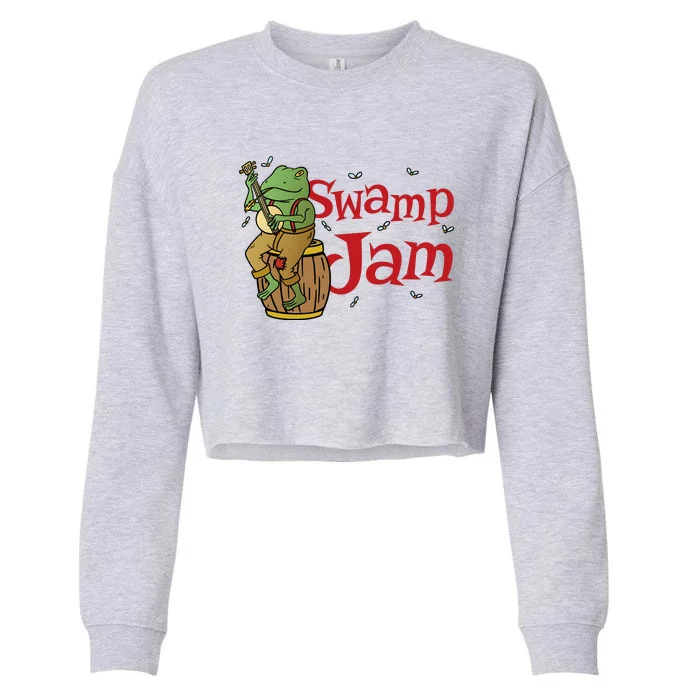 Swamp Jam Gator Musician Cropped Pullover Crew