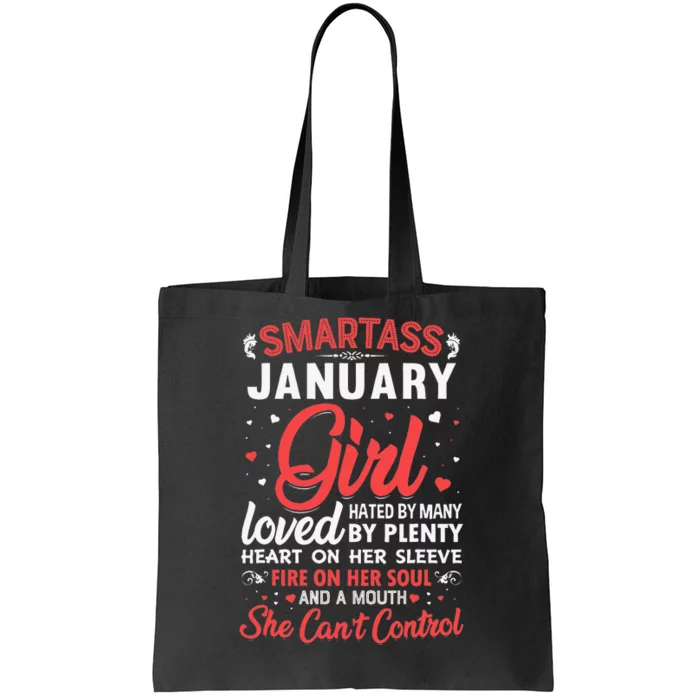 Smartass January Gift For Wo Tote Bag