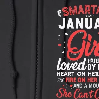 Smartass January Gift For Wo Full Zip Hoodie