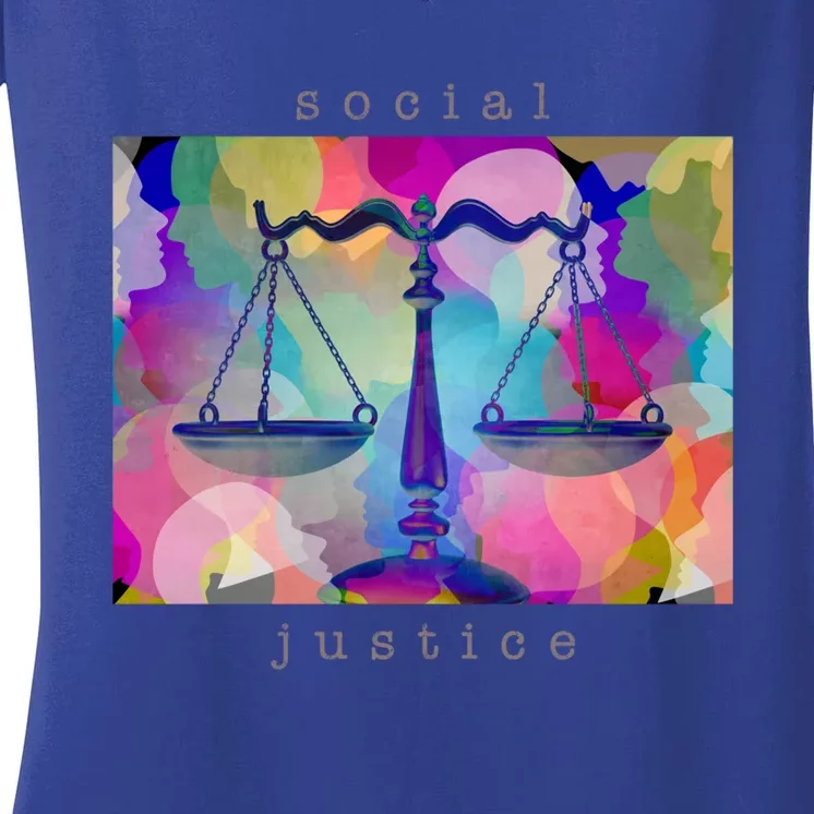 Social Justice Gift Women's V-Neck T-Shirt