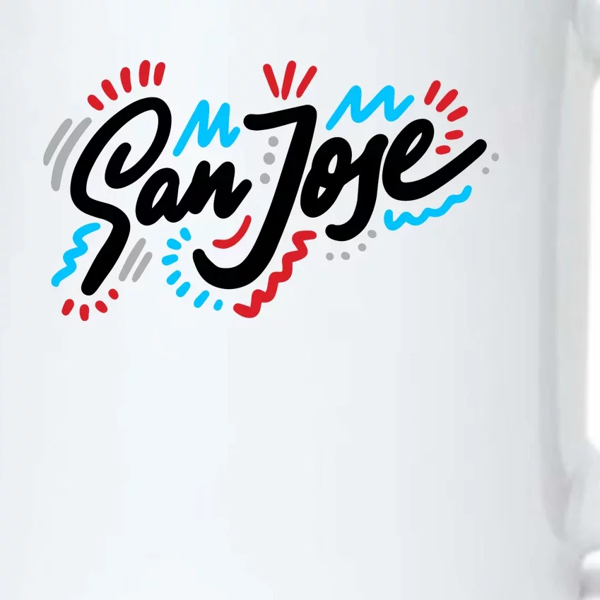 San Jose Hand Drawn Logo Black Color Changing Mug