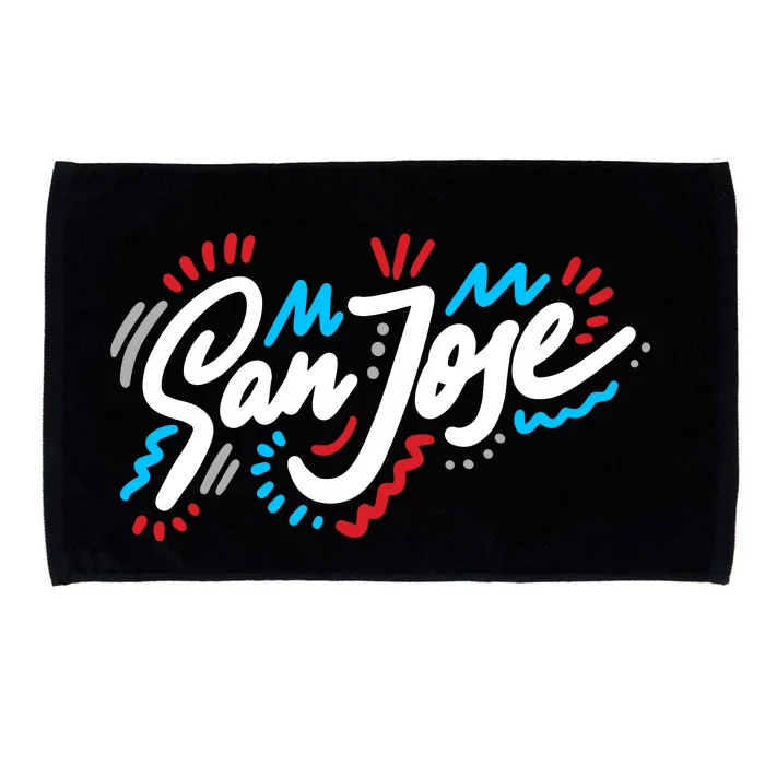 San Jose Hand Drawn Logo Microfiber Hand Towel