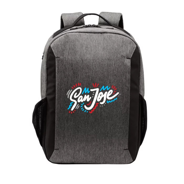 San Jose Hand Drawn Logo Vector Backpack