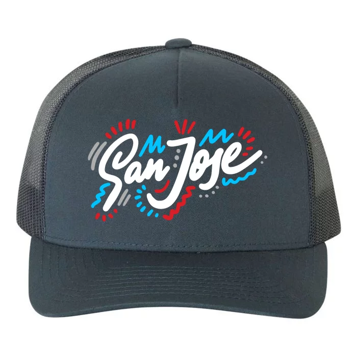 San Jose Hand Drawn Logo Yupoong Adult 5-Panel Trucker Hat