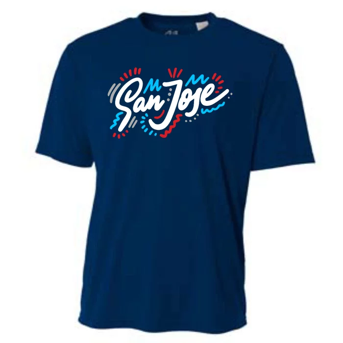 San Jose Hand Drawn Logo Cooling Performance Crew T-Shirt