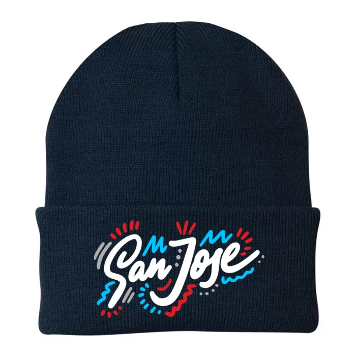 San Jose Hand Drawn Logo Knit Cap Winter Beanie