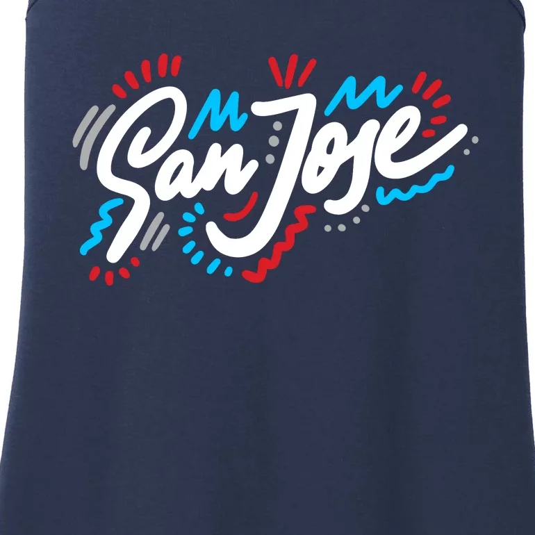 San Jose Hand Drawn Logo Ladies Essential Tank