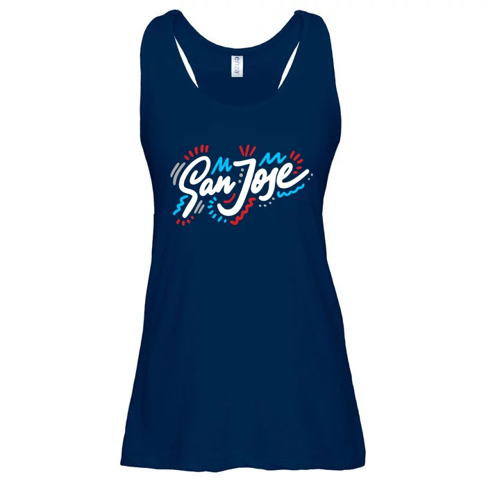 San Jose Hand Drawn Logo Ladies Essential Flowy Tank