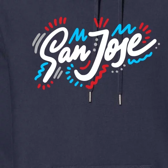 San Jose Hand Drawn Logo Premium Hoodie