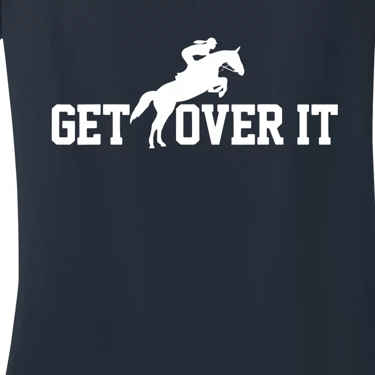 Show Jumping Horse Show Gift Equestrian Rider Women's V-Neck T-Shirt