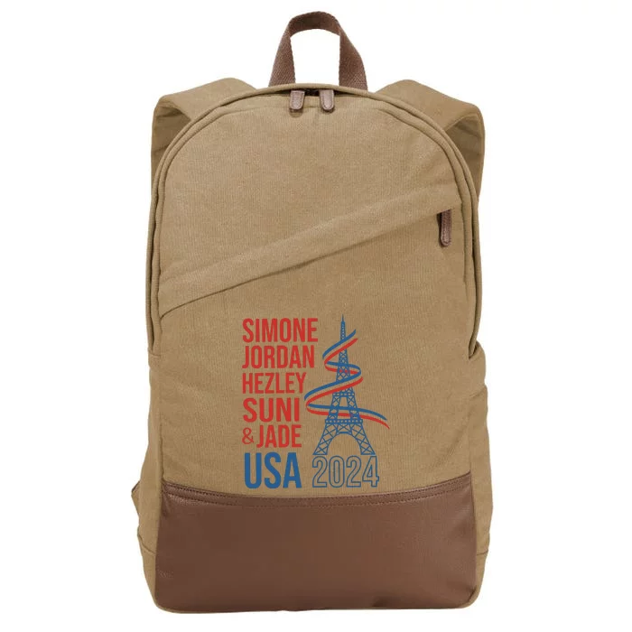 Simone Jordan Hezley Suni & Jade Usa Paris 2024 Cotton Canvas Backpack