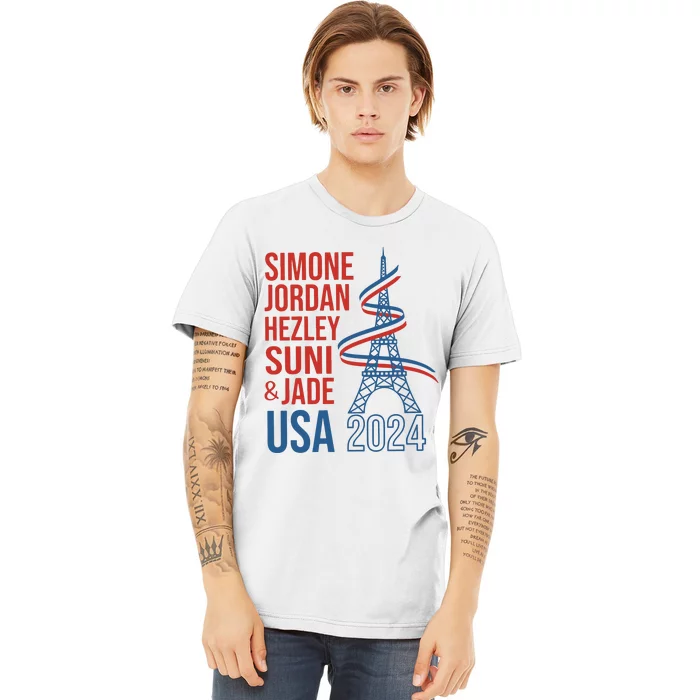 Simone Jordan Hezley Suni & Jade Usa Paris 2024 Premium T-Shirt