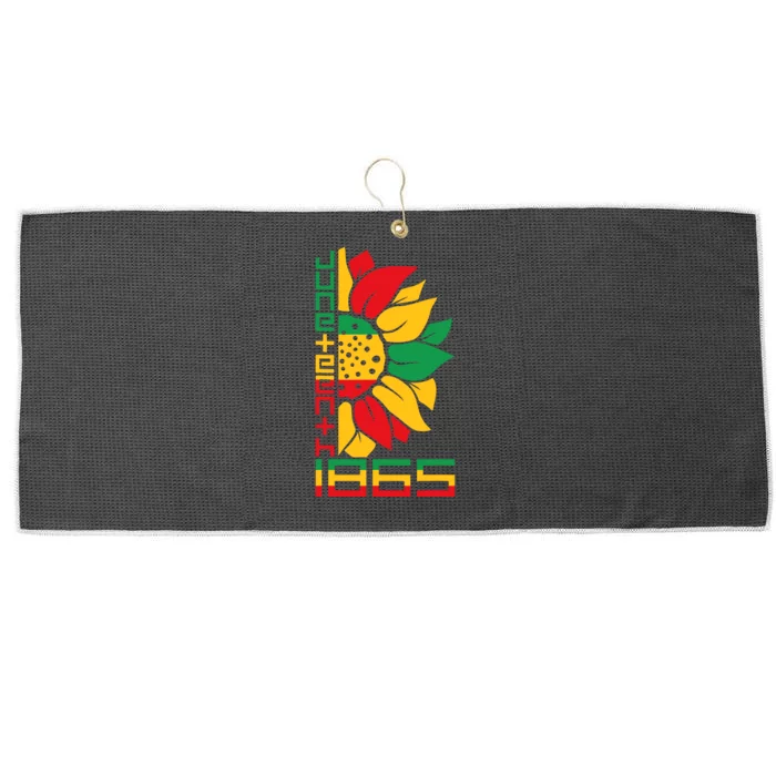 Sunflower Juneteenth Indepedence Day Black African American Large Microfiber Waffle Golf Towel