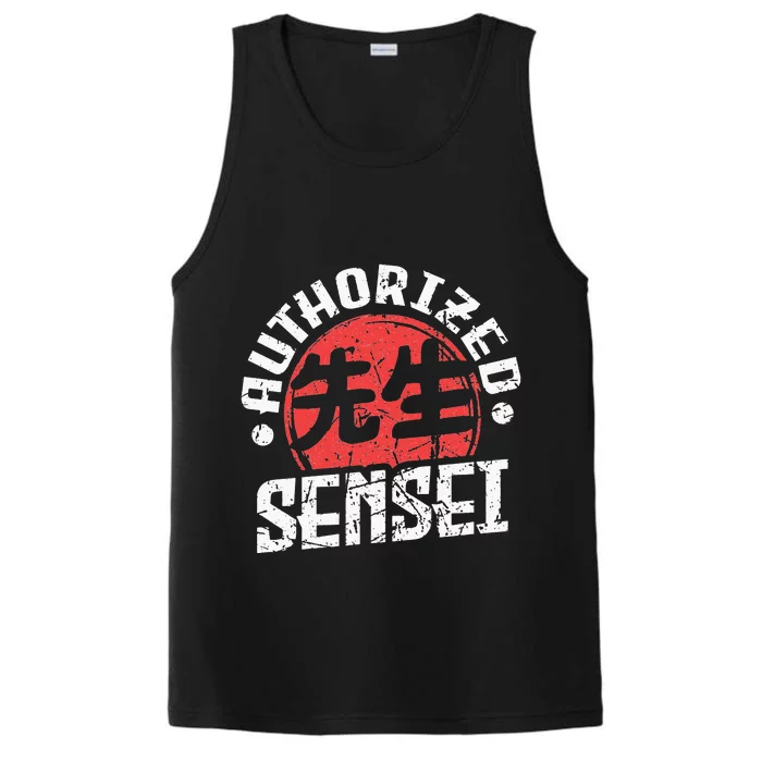 Sensei Japan Kanji Teacher Authorized Sensei Coach Trainer Performance Tank