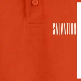 Salvation Jesus Loves You Cross Dry Zone Grid Performance Polo