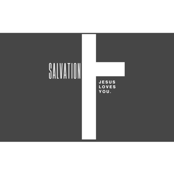 Salvation Jesus Loves You Cross Bumper Sticker