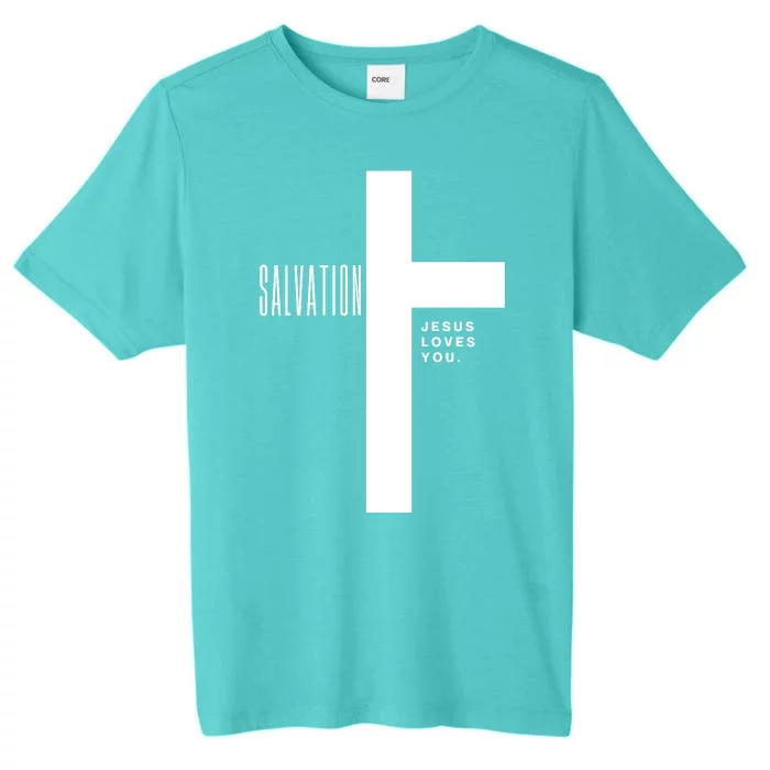 Salvation Jesus Loves You Cross ChromaSoft Performance T-Shirt