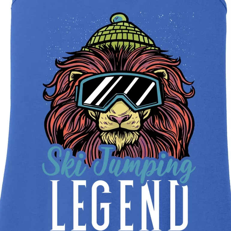 Ski Jumping Legend With A Lion Gift Ladies Essential Tank