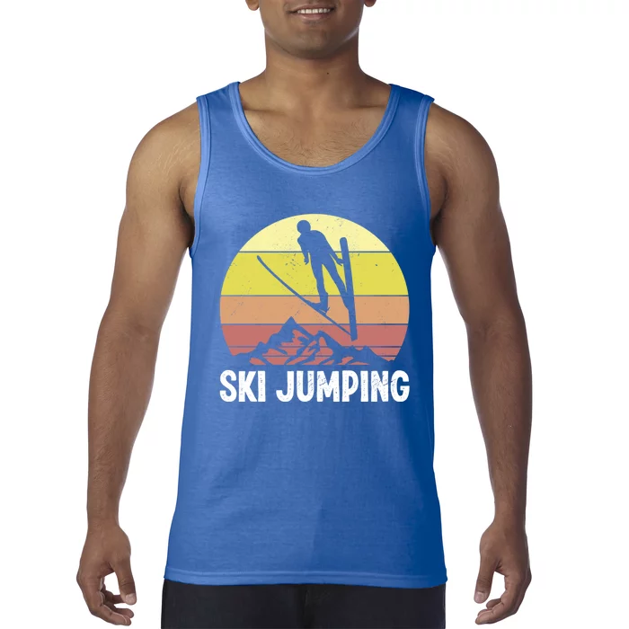 Ski Jumping Lover Ski Jumper Mountain Skiiing Winter Sport Funny Gift Tank Top