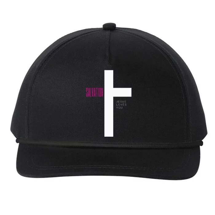 Salvation Jesus Loves You Snapback Five-Panel Rope Hat