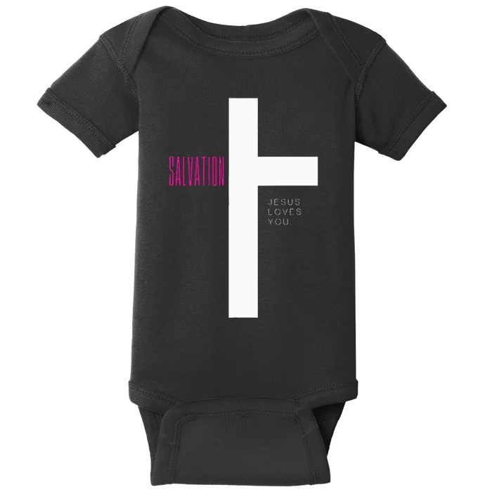 Salvation Jesus Loves You Baby Bodysuit