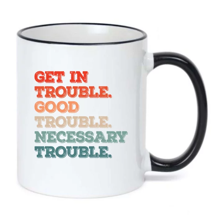 Social John Lewis Get In Good Necessary Trouble Gift Black Color Changing Mug