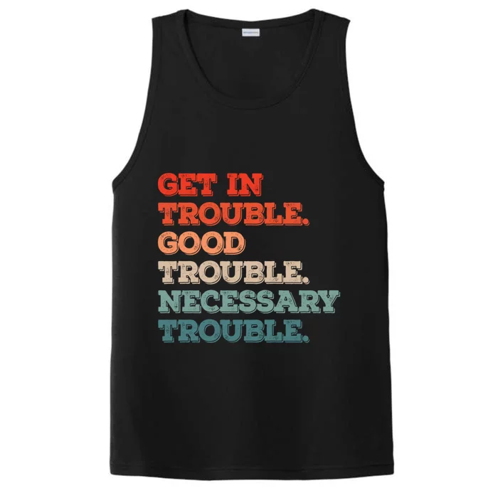 Social John Lewis Get In Good Necessary Trouble Gift Performance Tank